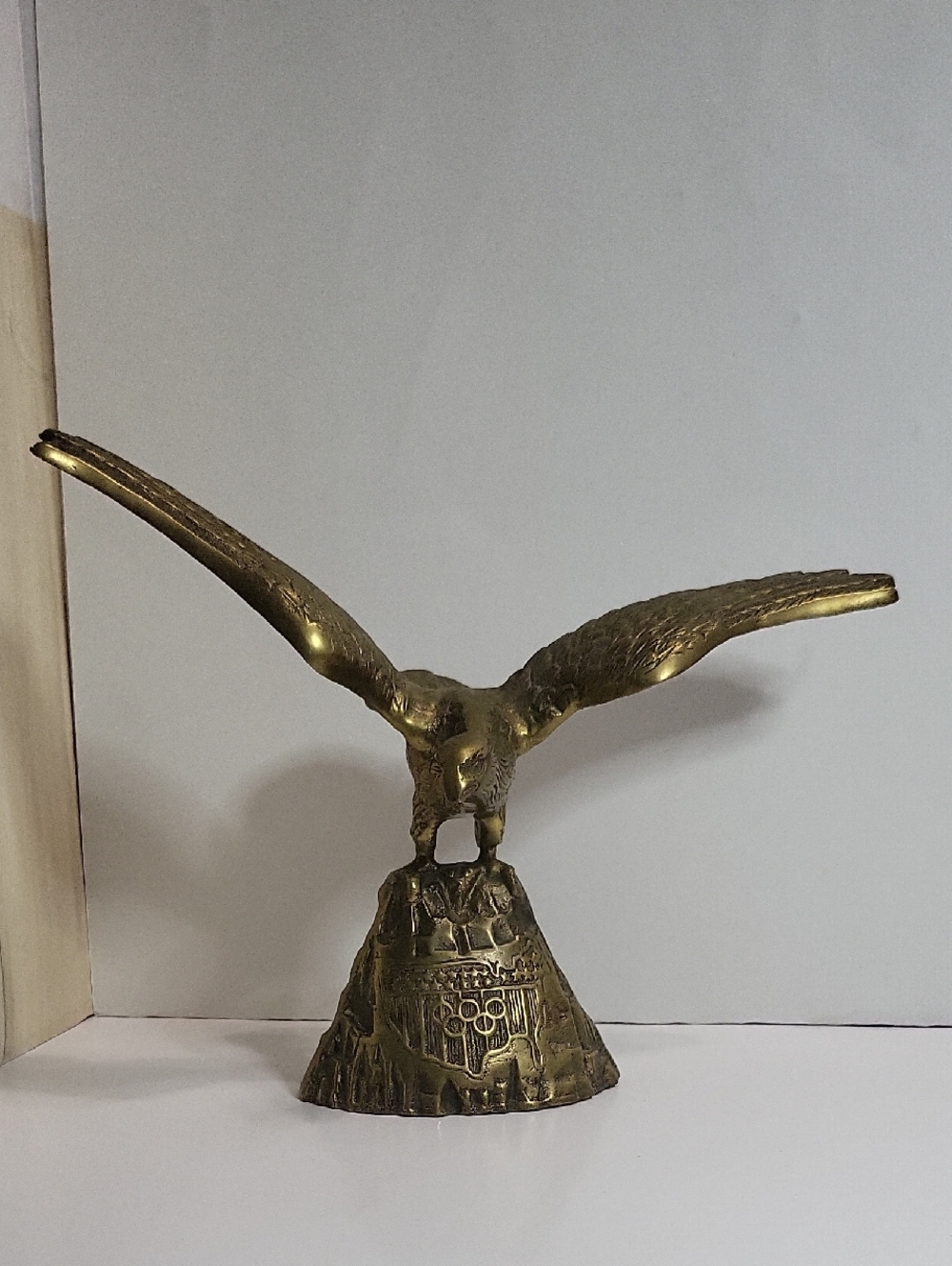 Brass American Eagle Sculpture - Decorative Home Art